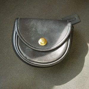 Coach Vintage Black Leather Min Belt Purse